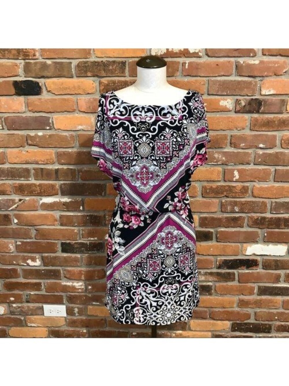 White House Black Market Womens Jersey Knit Blouson SS Dress Size XXS